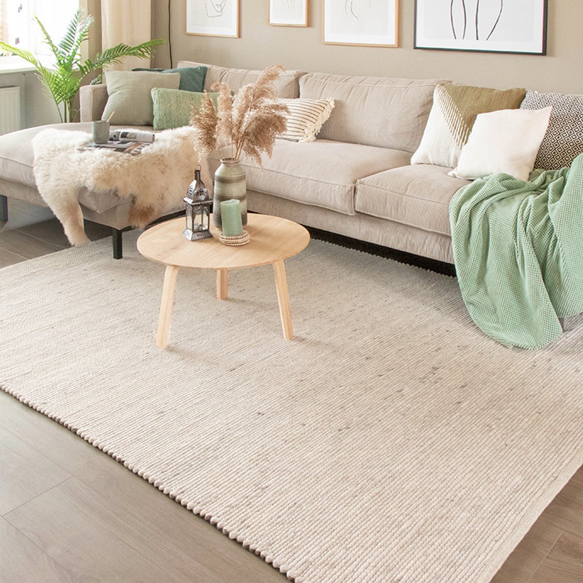 NATURL. Wollen vloerkleed - Wise Grijs/Gemeleerd No. 367 - 200x300cm