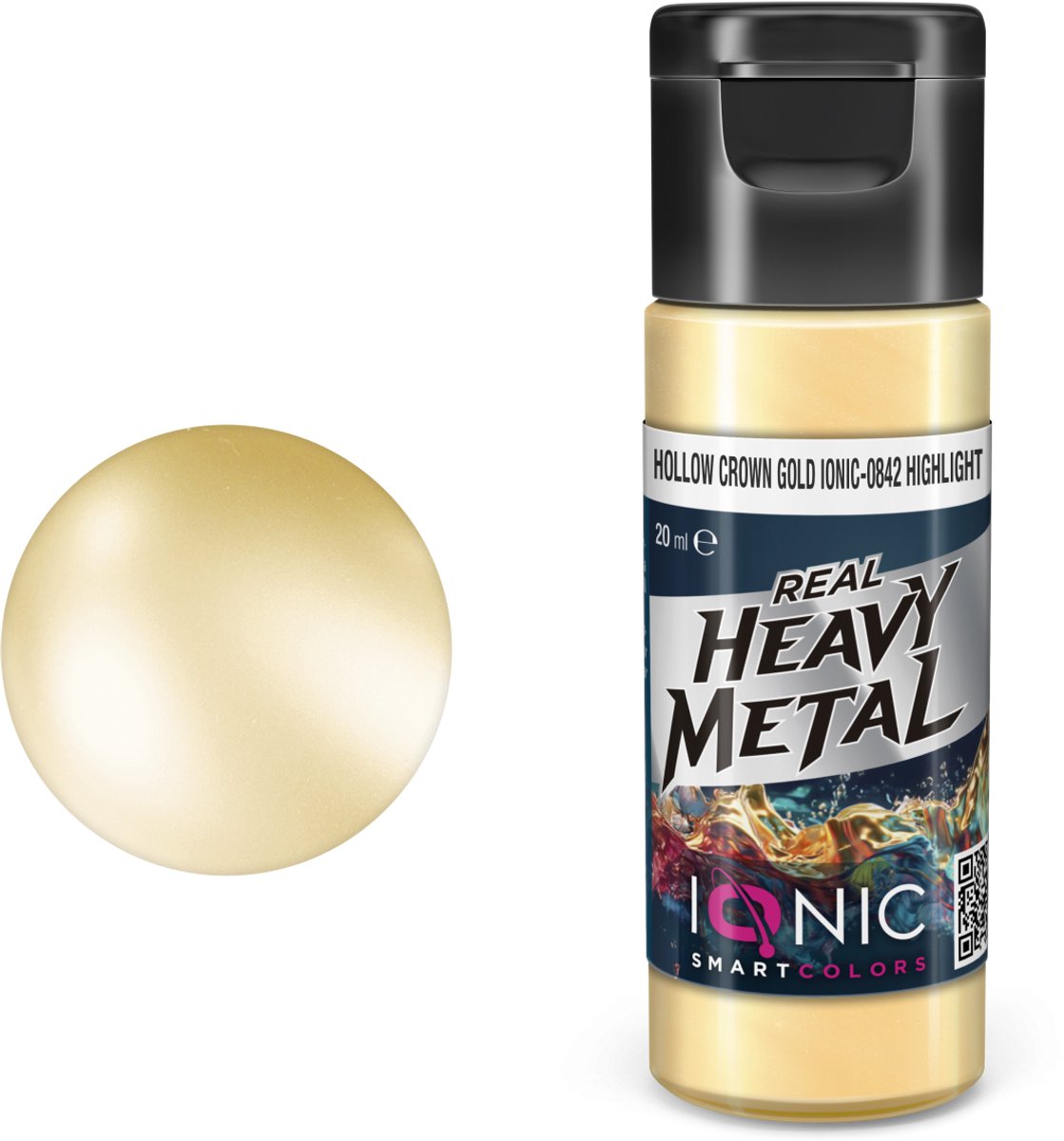 AMMO by Mig Jimenez Hobbyverf Acrylverf - MIG IO0842 Ionic Smart Colors - Real Heavy Metal - Kroongoud - Highlight - Metallic Acryl - 20ml Verf potje - 20 ml