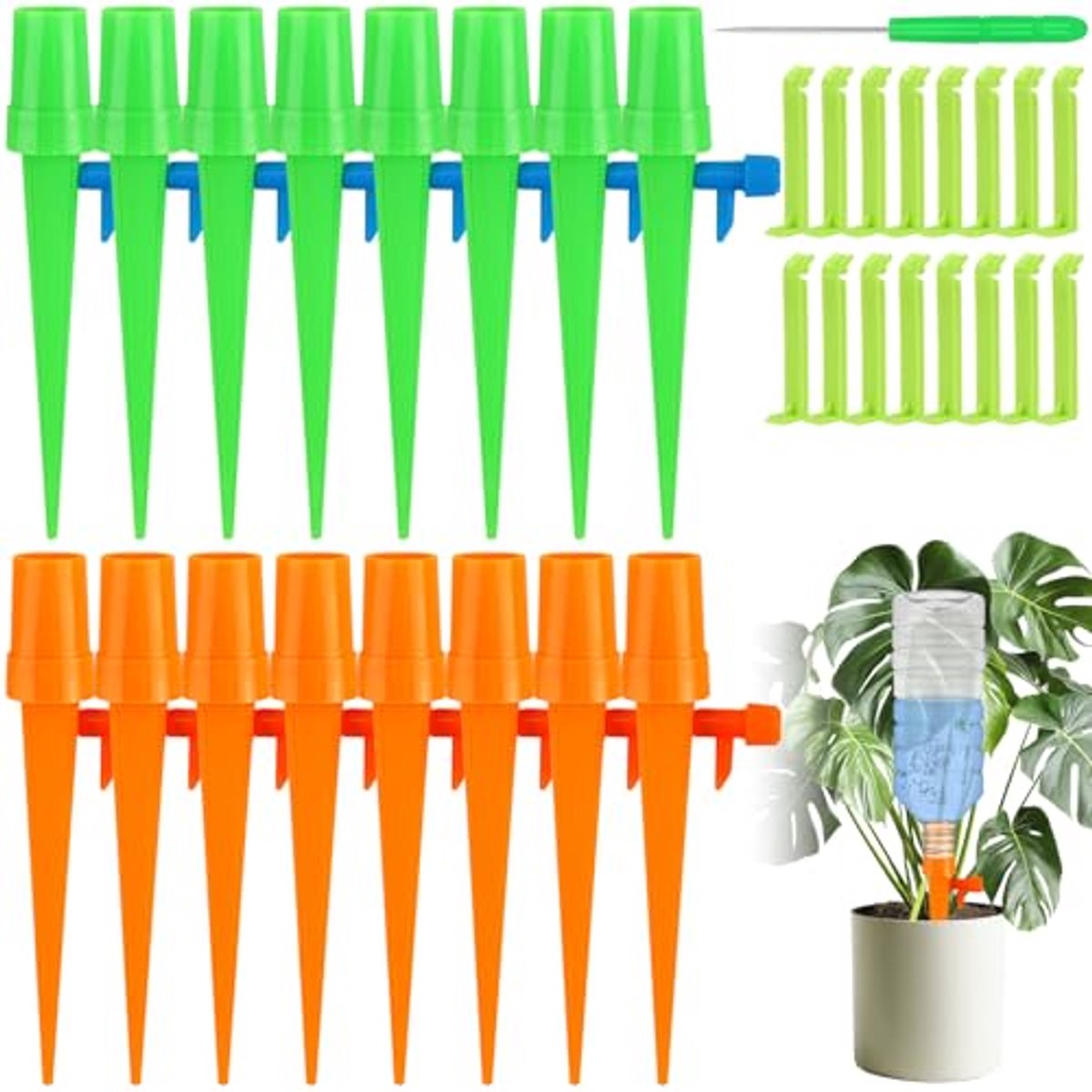 Automatische druppelirrigatieset 16-delig – Bewateringssysteem voor planten, tuin en moestuin – Druppelbewatering