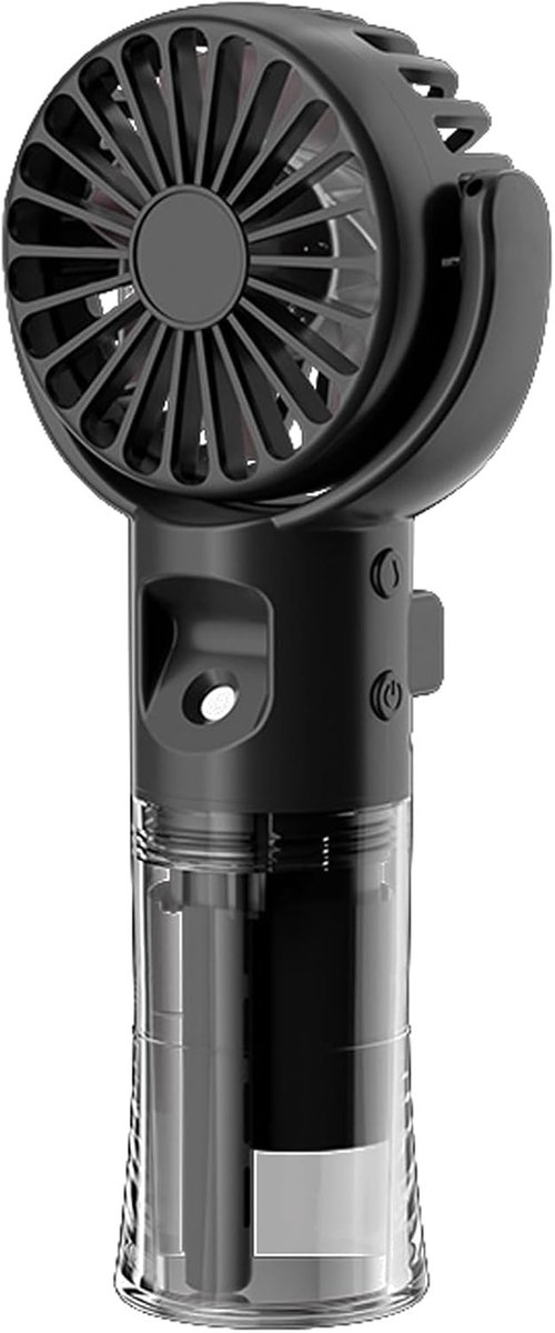 Mini airco - Zwart - Compact - USB Oplaadbare Handventilator met Waternevelspray - Voor Persoonlijk Gebruik