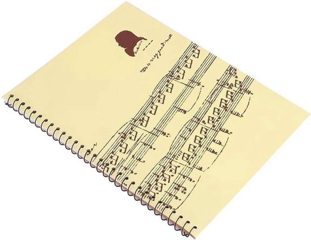 Notitieboek met muzieknoten - Manuscriptpapier - 50 pagina's - Notenschrift - Gele muziekpartituur - Manuskriptschreibpapier - Geschikt voor muzikanten - Geel muzieknotitieboek met 50 pagina's.