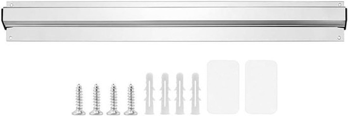 Wandmontage Kaarthouder - Restaurant Bestel Clip - Aluminium - Keuken Bestel Clip - Map Wandmontage - Label Clip - Geschikt voor 35 cm - Zilver - Bestel Label Clip - Horeca Keuken Accessories.