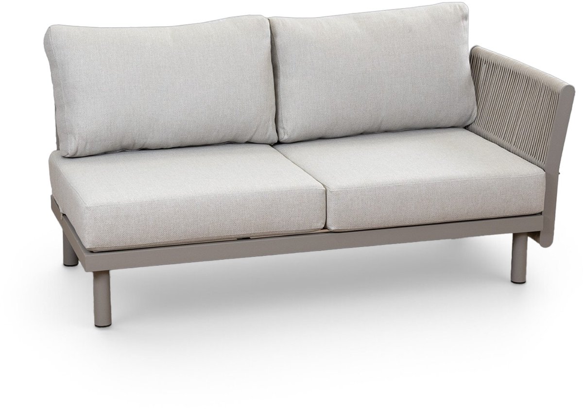 Bankdeel Links Cavallino | Beige/Camel | Aluminium & Rope