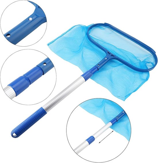 Zwembadschepnet met Telescoopstang - Blauw - Uittrekbaar tot 105 cm - Fijnmazig Net voor Vijvers en Zwembaden — afbeelding 5