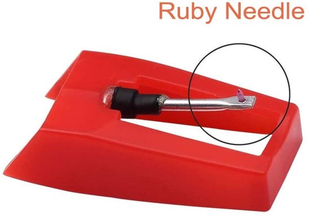 Platenspeler - USB Platenspeler - Vervangende naald - Rood - Vinyl Platenspeler - Geschikt voor muziekliefhebbers - 2 stuks