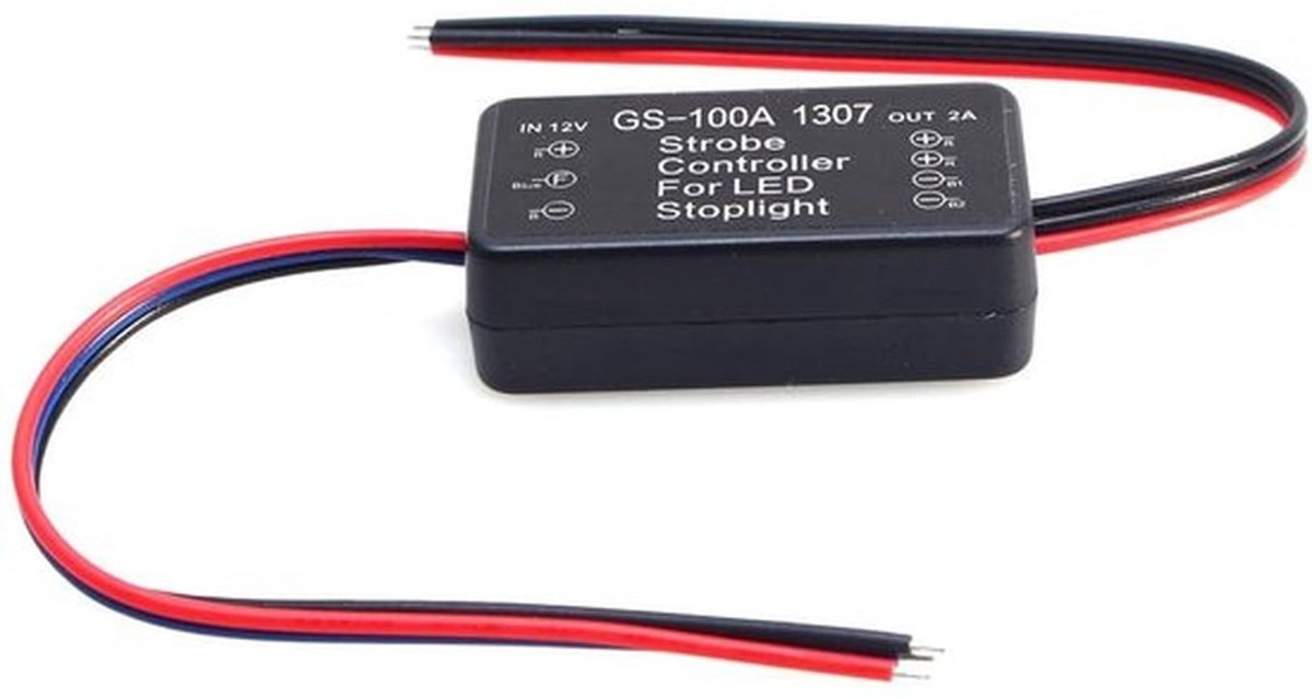 Remlicht Flasher - Flash Strobe Controller - Stoplicht Module - Compact Design - Eenvoudige Installatie - 12-24V Ingangsspanning