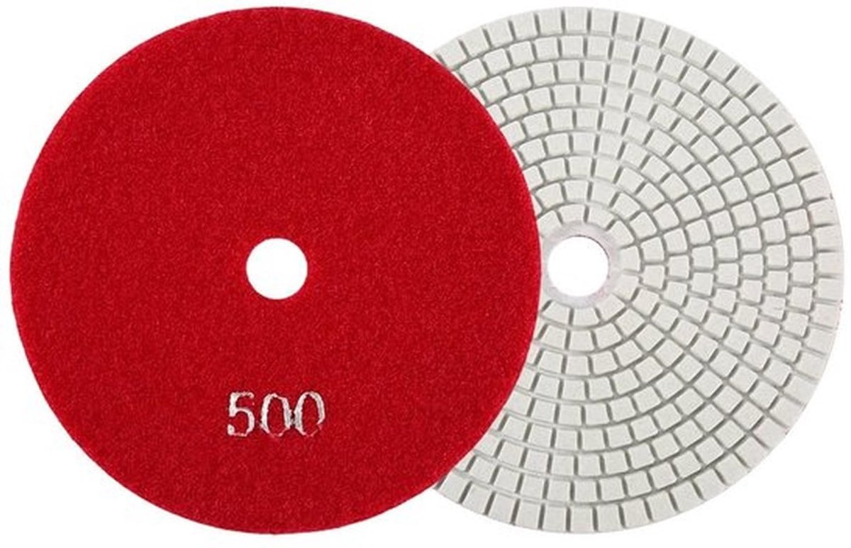 Slijpschijf 125 mm - Diamant slijpschijf - Polijstschijf voor graniet - Polijstschijf voor marmer - Schuurmiddel 50/500/2000 grit - Geschikt voor slijpmachine - Slijpwiel