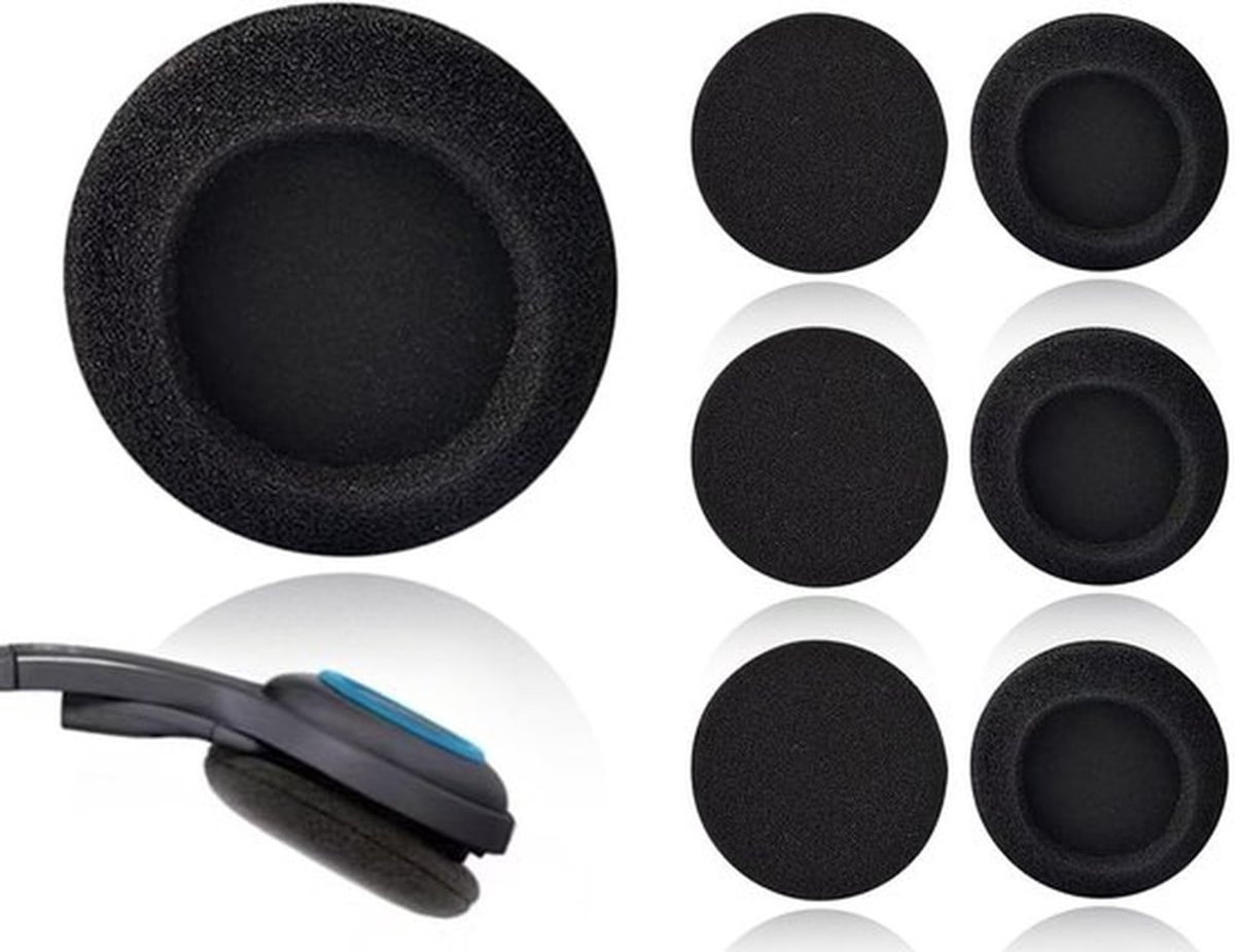 Oorkussens - Vervangende oorkussens - Schuimrubber - Zwart - Comfortabel - Geschikt voor hoofdtelefoons - 50 mm