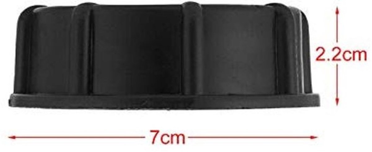 Water Tank Adapter - Connector 60mm - Hoogwaardige kunststof - Zwart - 3/4 inch aansluiting - Geschikt voor 1000 Liters tanks