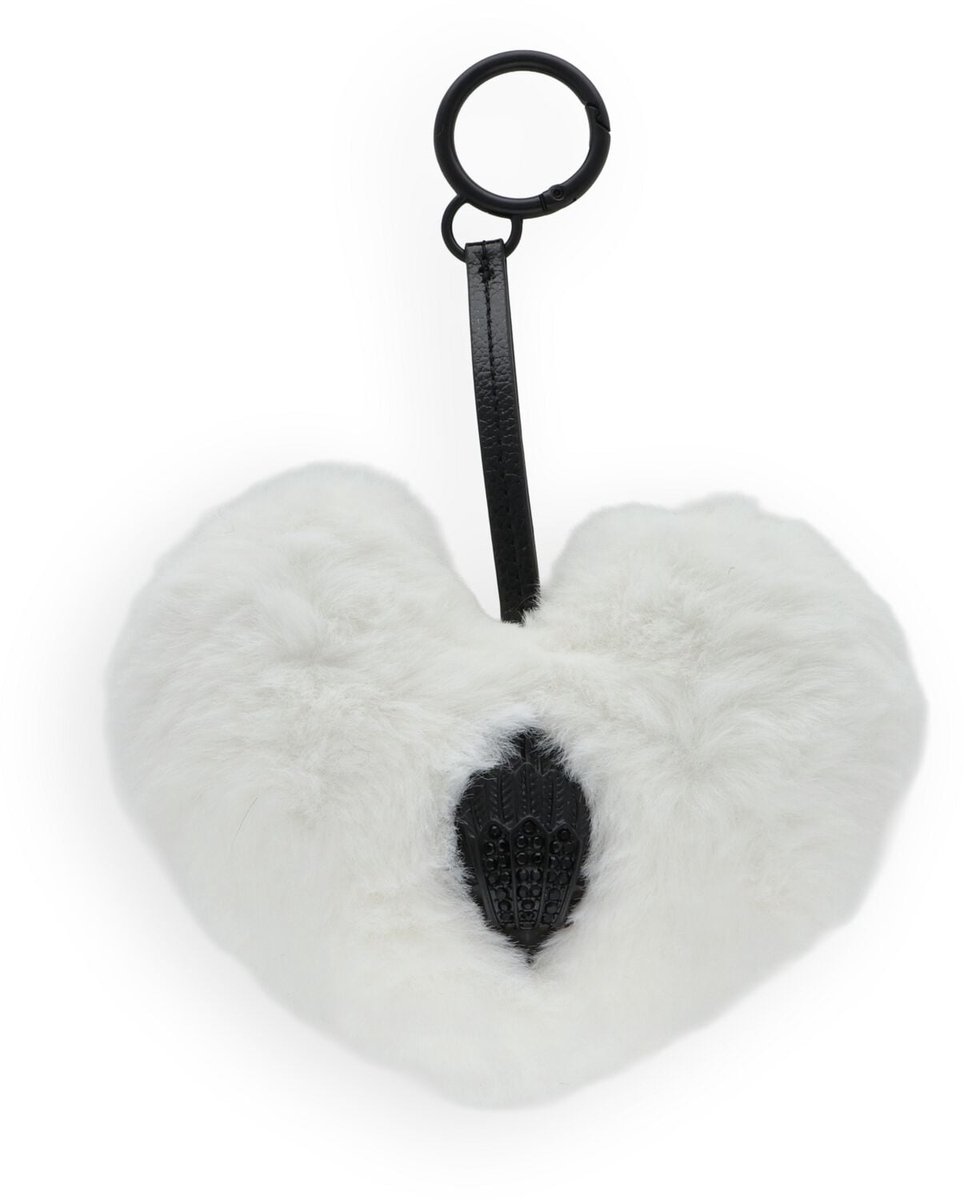 Kurt Geiger London Heart F Fur Charm Bag charms Dames - Wit - Maat ONESIZE