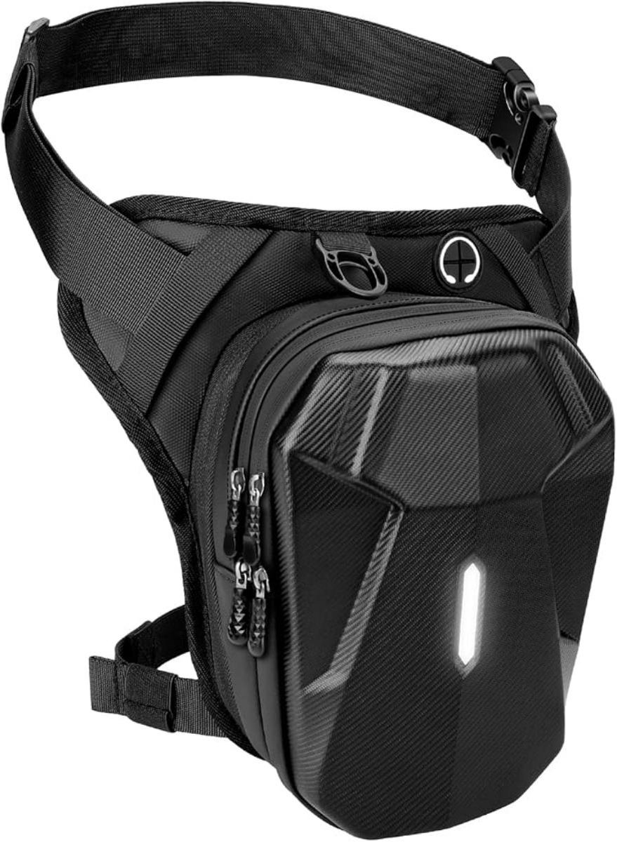 SSTRWGOOD Fanny pack - Heuptasje - Grote Capaciteit Beintasche - 21x15x15cm - Geschikt voor Wandelen, Camping en Motorrijden - Polyester - Multifunctionele Oberschenkeltasche met Afneembare Gurte
