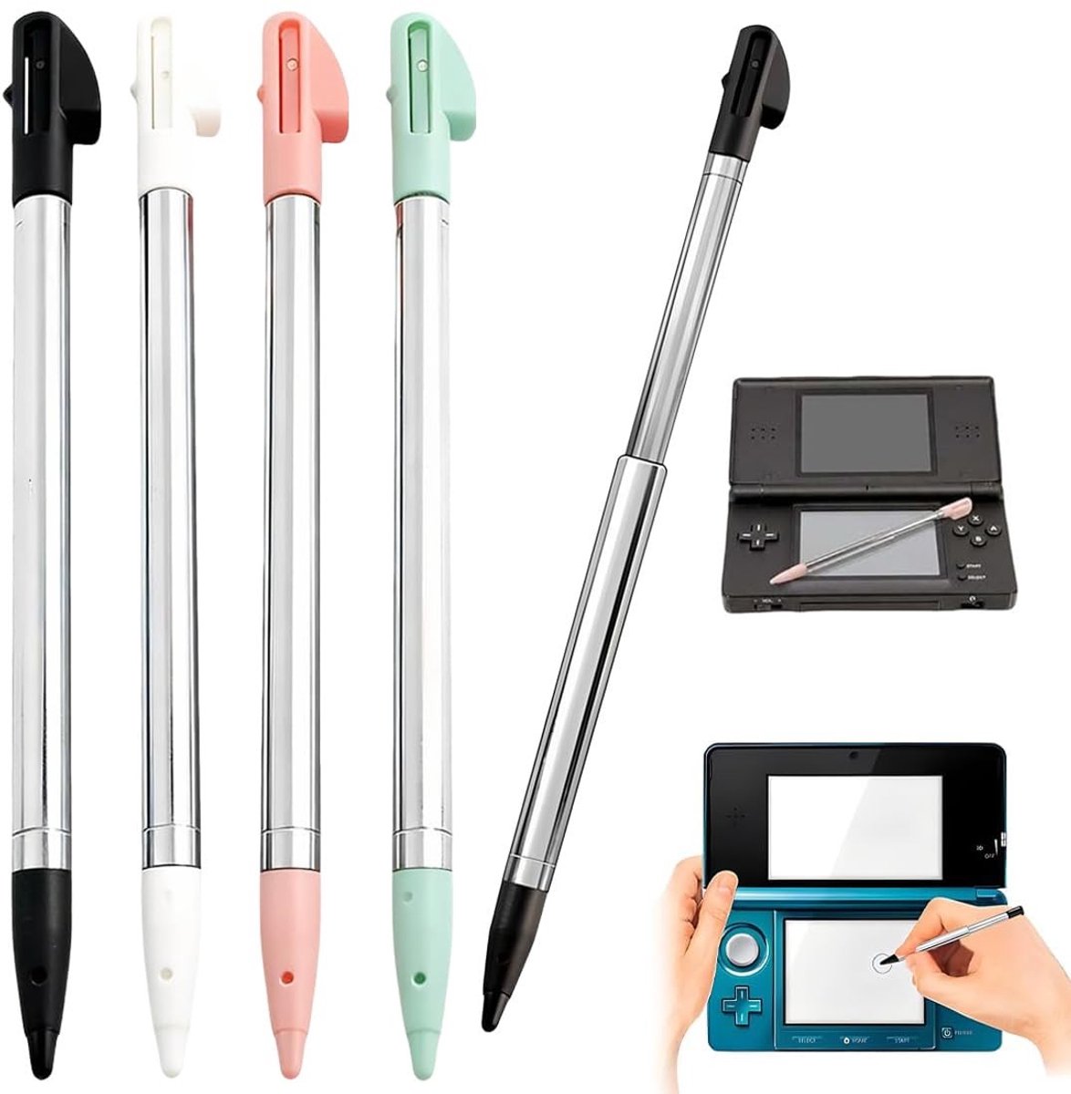 Solidchoice - Set van 4 Telescopische Stylussen voor Touchscreen