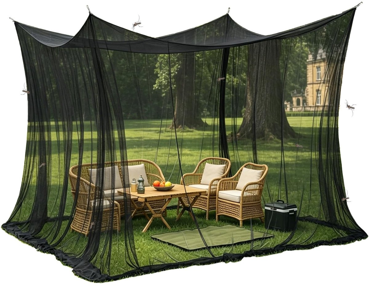 Solidchoice - XXL Buiten Muggennet 300 x 300 cm voor Tent en Balkon