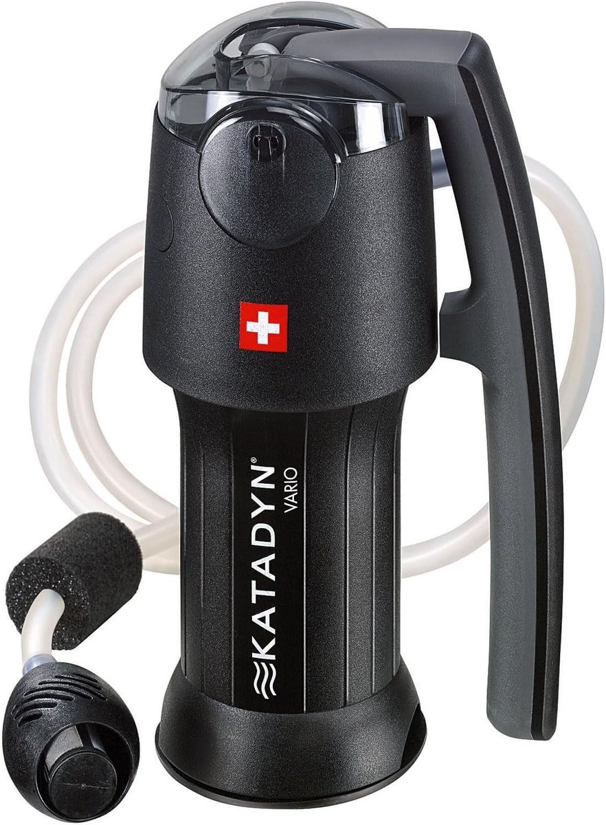 Waterfilter survival - Grijs - Compacte Drie-staps Filter - Herbruikbaar Outdoor Drinkwaterfilter