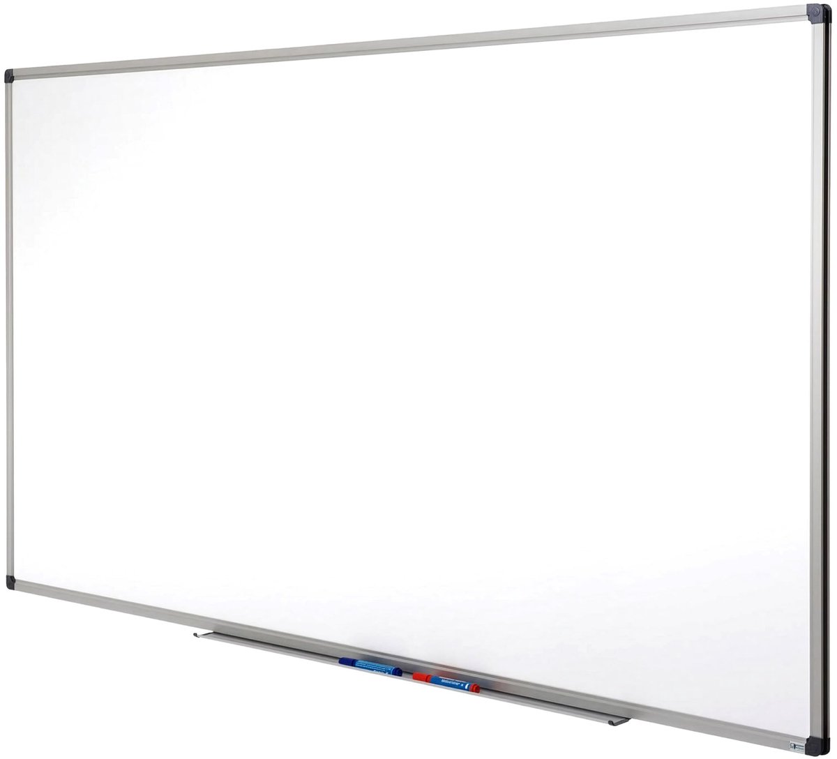 Famanu – Professioneel whiteboard magneetbord, 90 x 60 cm, geëmailleerd met aluminium frame, geschikt voor kantoor en privégebruik
