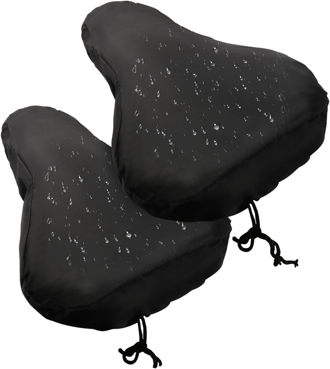 Zadeldekje voor fiets - Zwart - 27,4 x 23,4 cm - Waterdicht PVC met Trekkoord - Universele Fietszadelhoes
