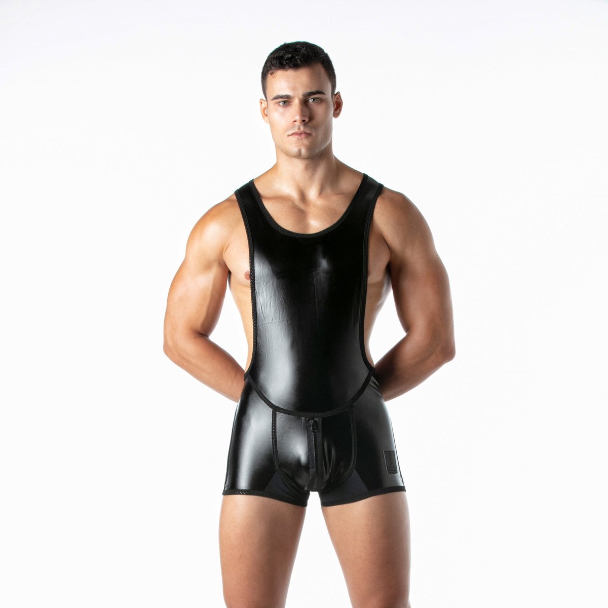 LEADER FETISH Brut Singlet Black - MAAT XL
