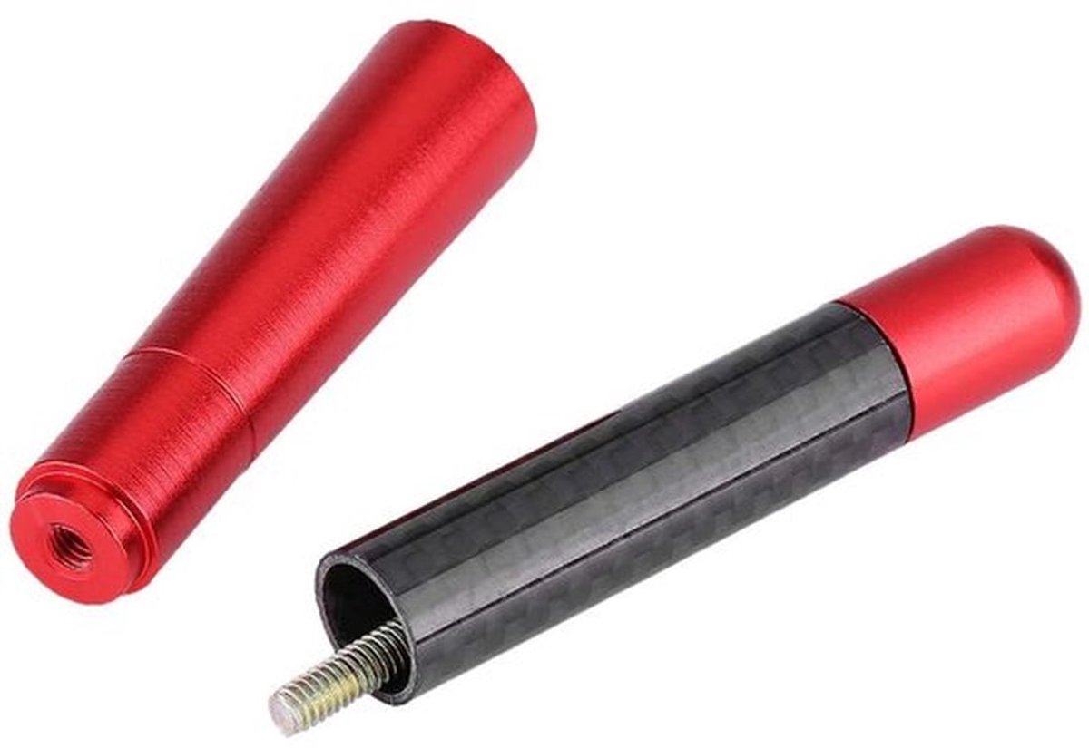 Koolstofvezelantenne 12cm - Universele Auto Antenne - Korte Antenne - FM-Radioantenne - Aluminiumlegering - Uniek Uiterlijk - Autoantenne