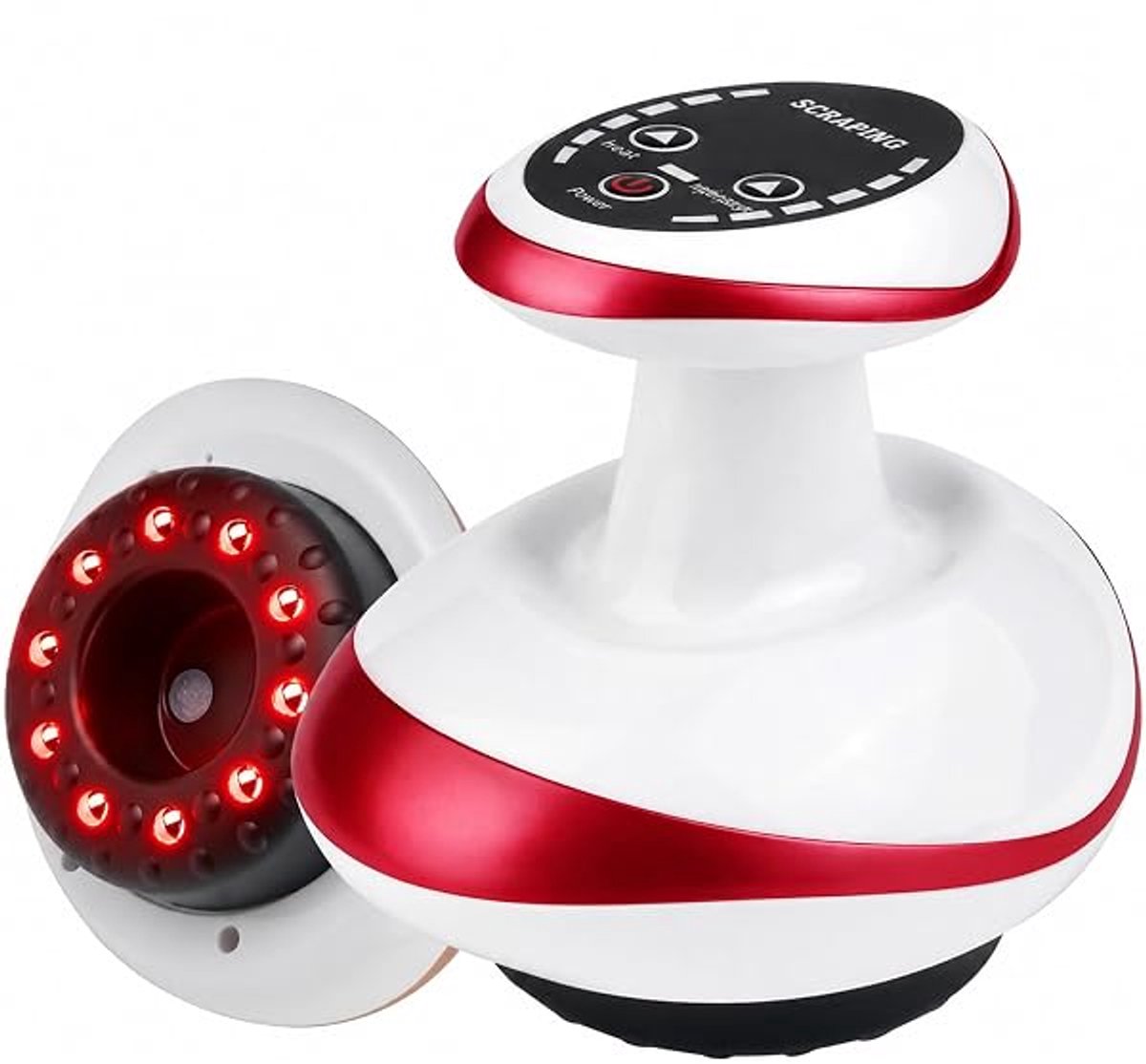 longziming - 4-in-1 Cellulitis Massageapparaat - Anti-Cellulitis Vacuümmassageapparaat met Gua Sha en Cupping - Lichaamsversteviging en Lymfedrainage - 6 Zuigstanden en Warmtetherapie - Voor het Hele Lichaam