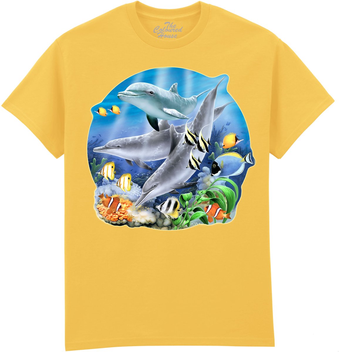 Dolfijnen Dolphins Dive The Coloured House T-shirt 4XL