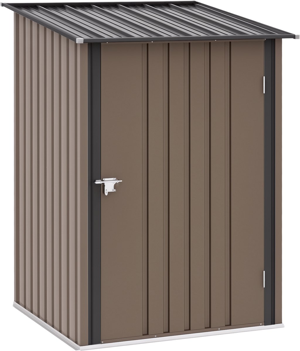 Stalen tuinschuur 100 x 103 x 160 cm Bruin
