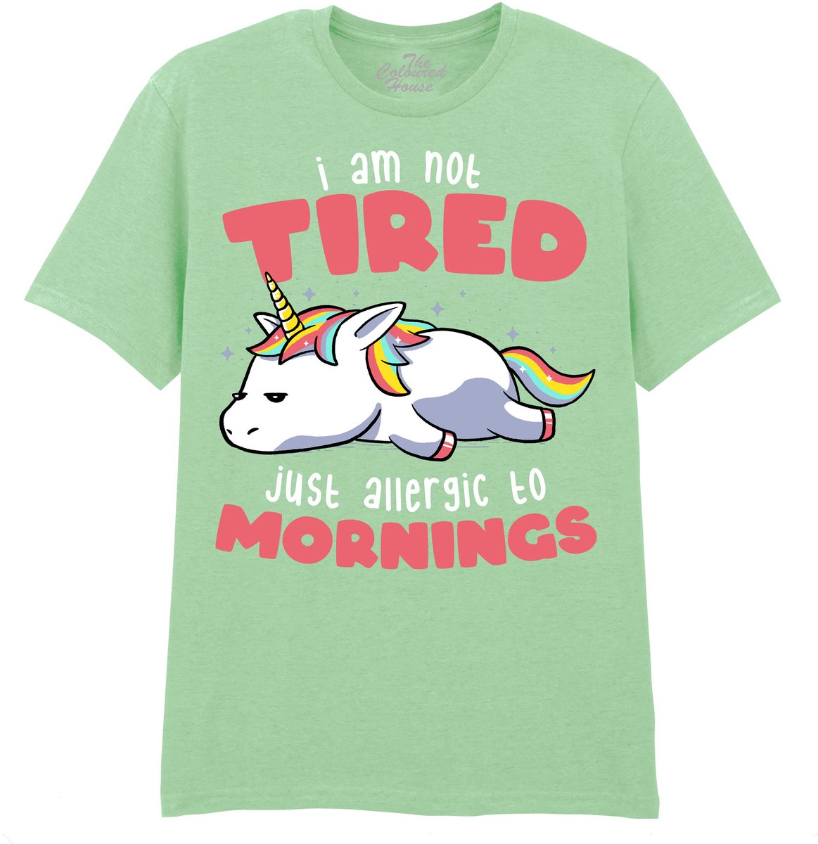 Eenhoorn Not Tired Just Allergic To Mornings The Coloured House T-shirt XL