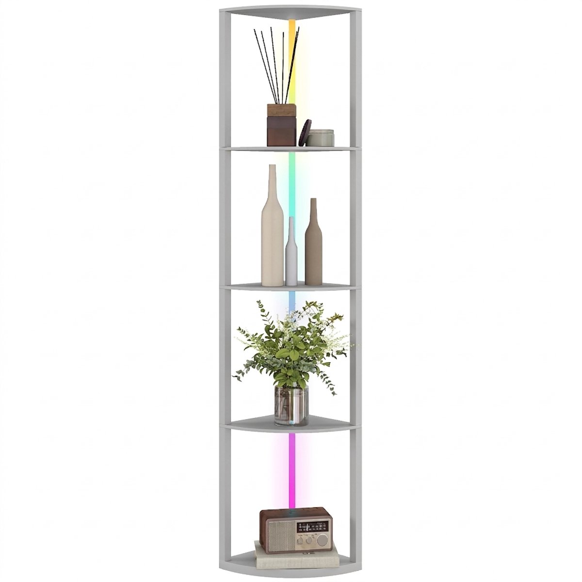 Led-vloerlamp met plank - 5 dimstanden - RGB - Afstandsbediening