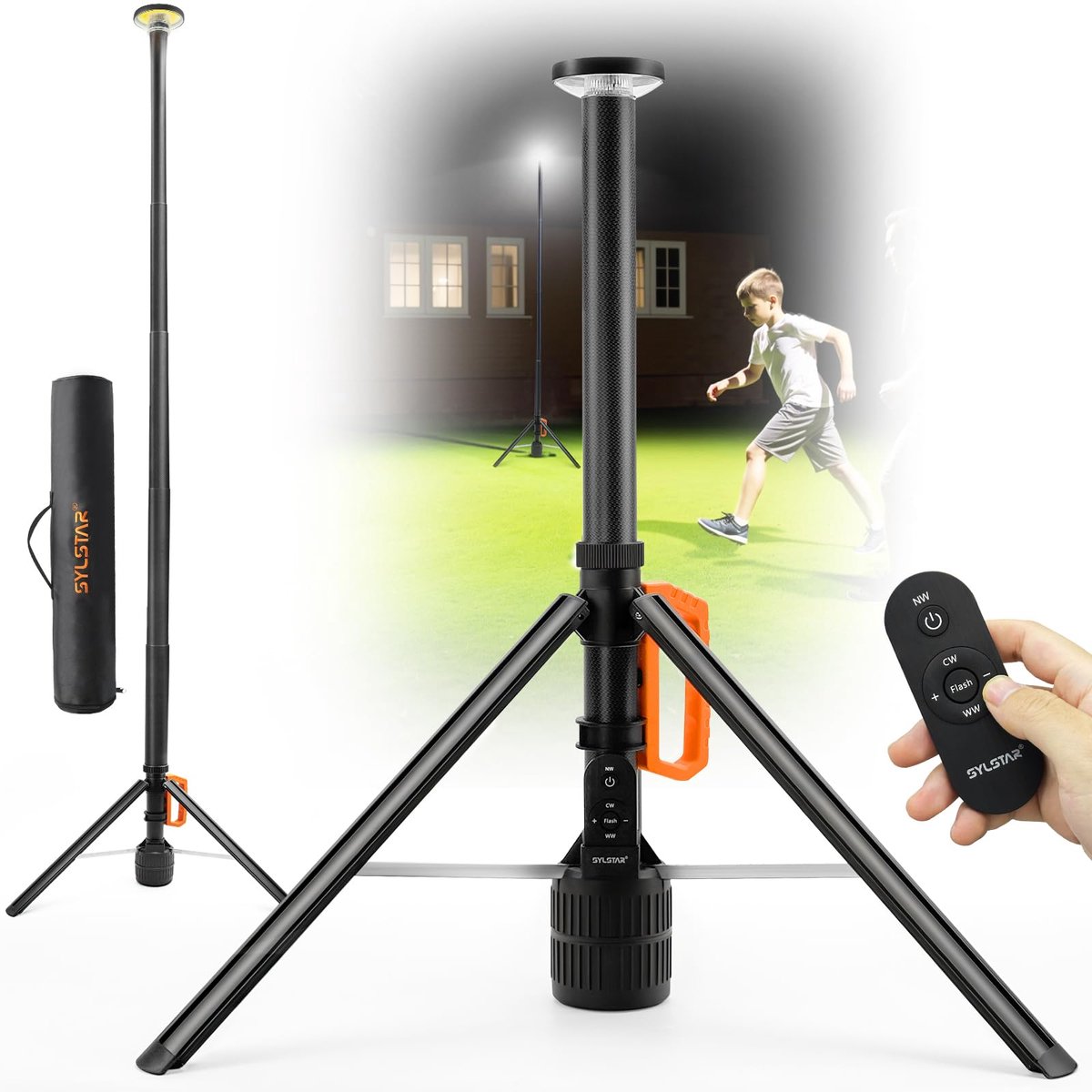 Werklicht 360° oplaadbaar - telescopische standaard 2,65m - 3000LM dimbaar - ideaal voor werkplek en noodgevallen - ShopVlot