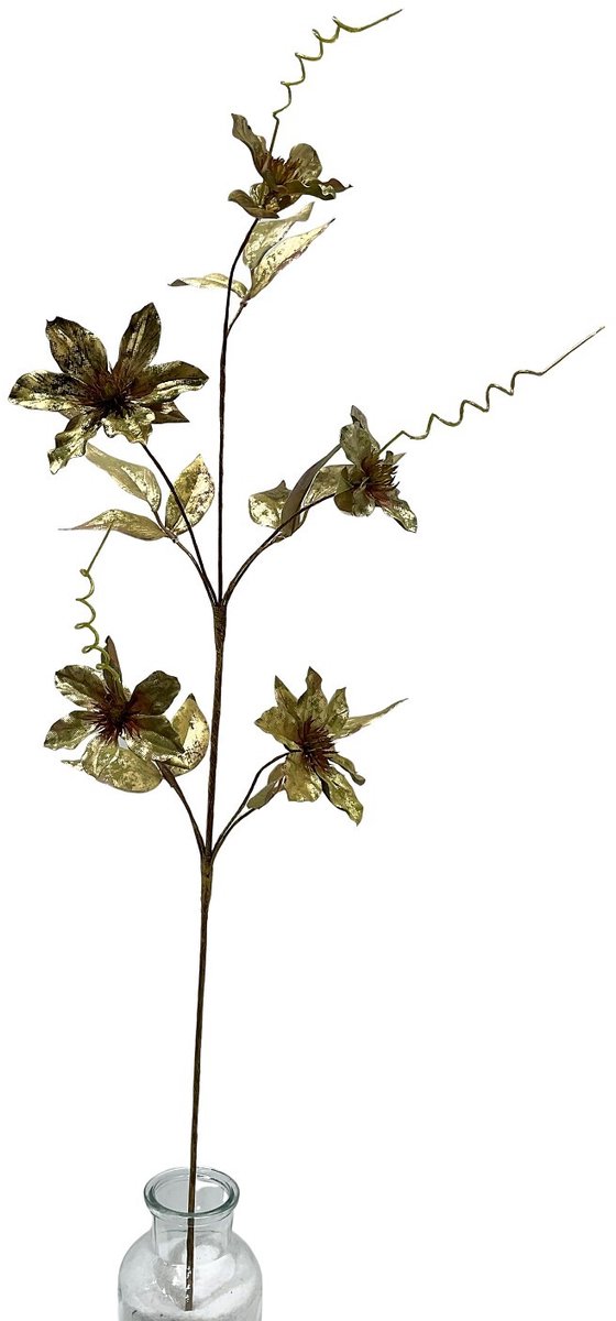 Kunsttak clematis glitter 76cm groen