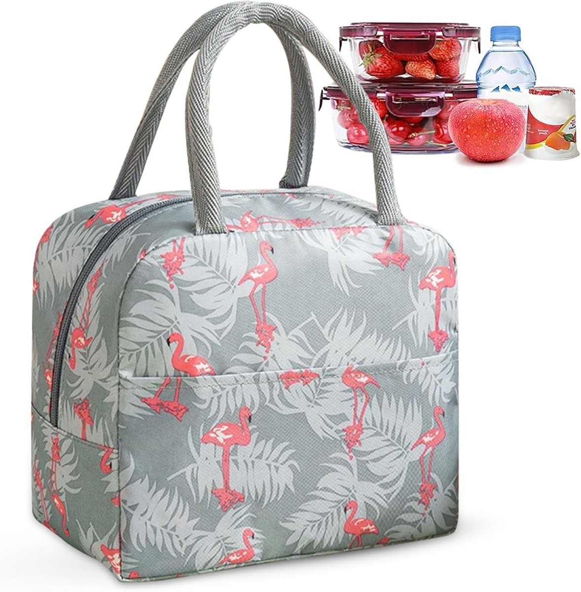 Vouwbare Koeltas voor Lunch en Picknick - Geïsoleerde Mini Koelbox voor Buitenactiviteiten en Kamperen - Grijs