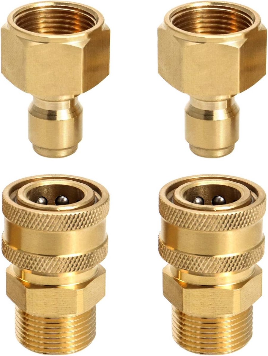 2-delige Adapterset voor Hogedrukreiniger, M22 3/8"; Verbinding voor Spuitpistool en Accessoires