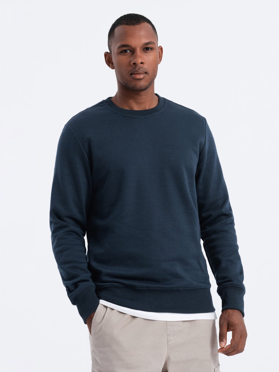 Ombre - Heren Sweater - Navy - Normalfit - Ronde Hals