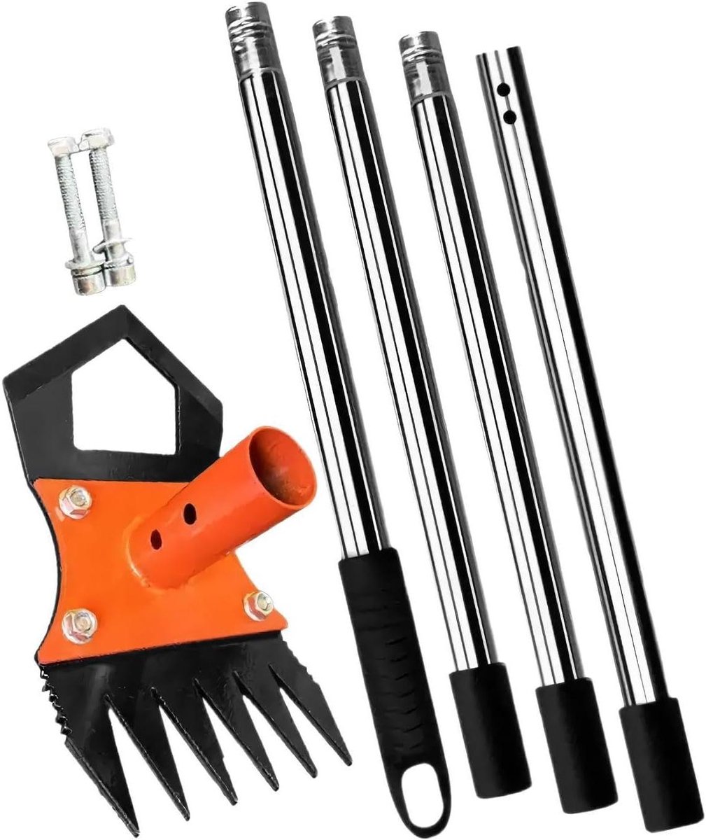 Grond Hark - Tuin hark - Gazon Onderhoud - Verstelbare steel - 155 cm - Metaal