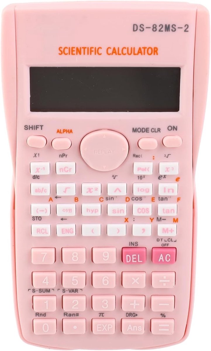 Wetenschappelijke Rekenmachine - Rose - 12 Cijferige - Multifunctionele Studentenrekenmachine met Harde Hoes - Voor Studenten