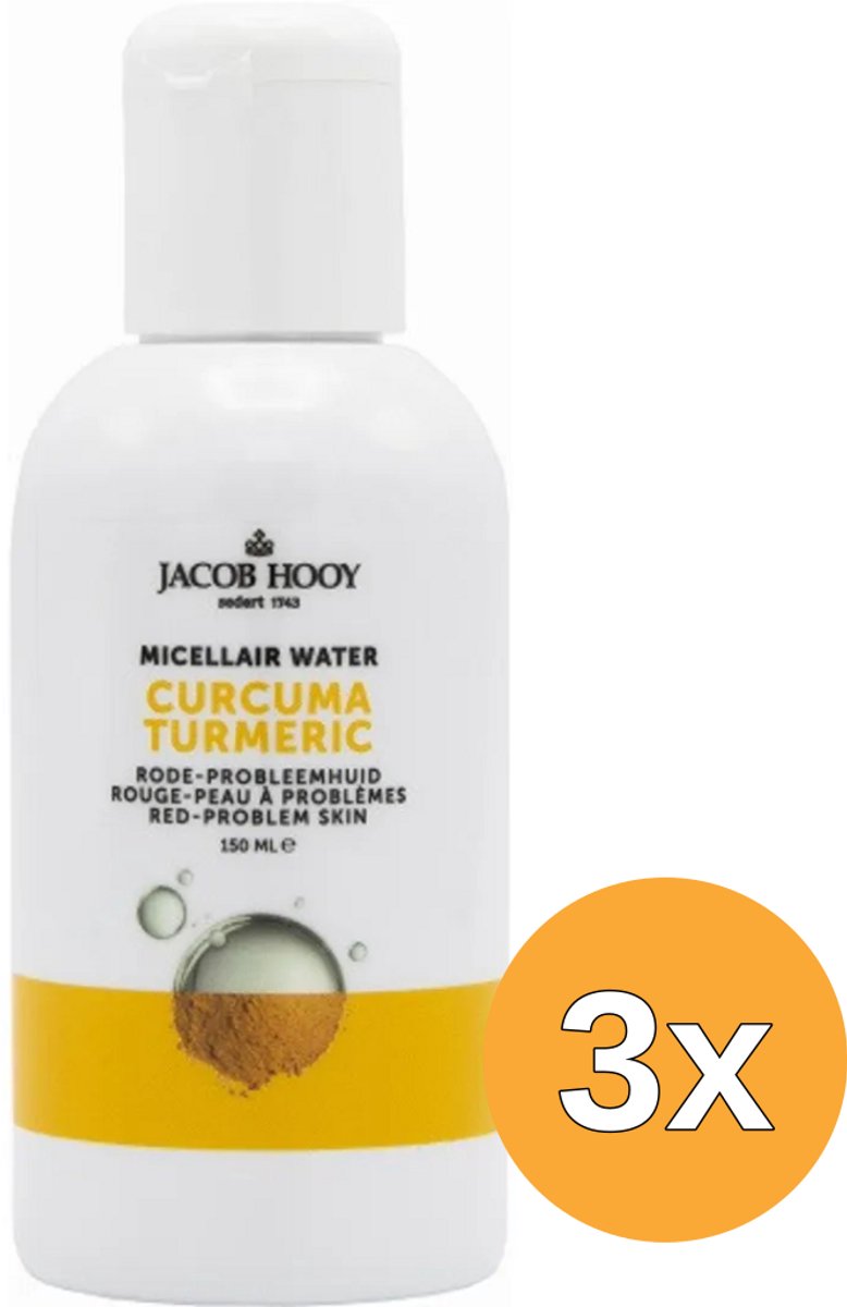 3x Jacob Hooy Curcuma Micellair Water (150 ml)