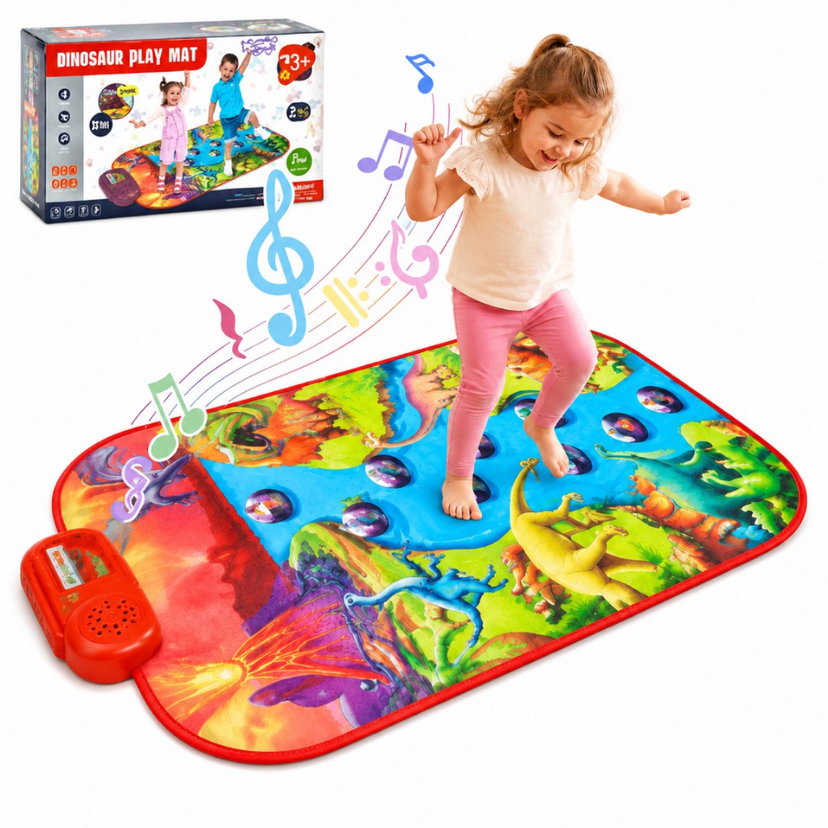 Woopie Grote Muziekmat Piano Xl Dinosaurussen Interactief