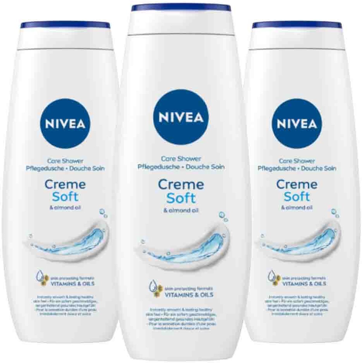 NIVEA Douchegel Creme Soft - 3 x 500 ml - Voordeelverpakking