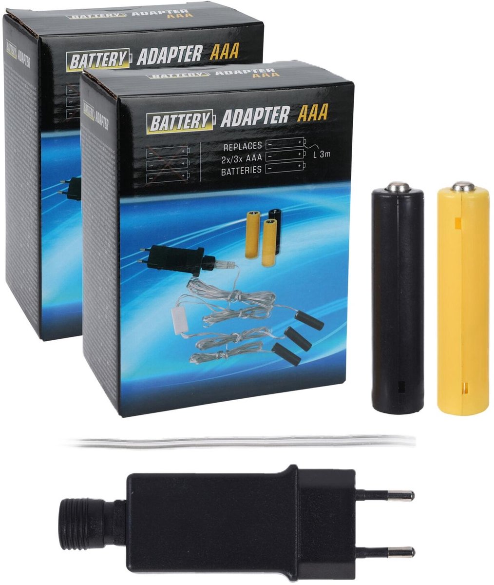 Batterij adapter - voor 6 apparaten met 4x AAA batterijbehuizingen - batterij eliminator - batterijvervanger