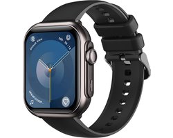 FOSMET Smartwatch - Smartwatches - 1,83inch - Dames en Heren - Stappenteller Horloge - Hartslagmeter - Bloeddrukmeter - Slaapmonitor - Saturatiemeter - Belfunctie - 100+Sportmodi - Temperatuurmeting,55 Dagen Batteri - Elke Smartphone - Zwart