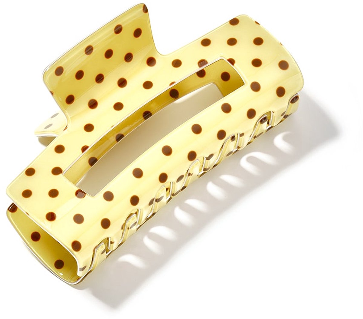 Haarclips met stippen, casual pvc-accessoires voor dagelijks gebruik - Geel