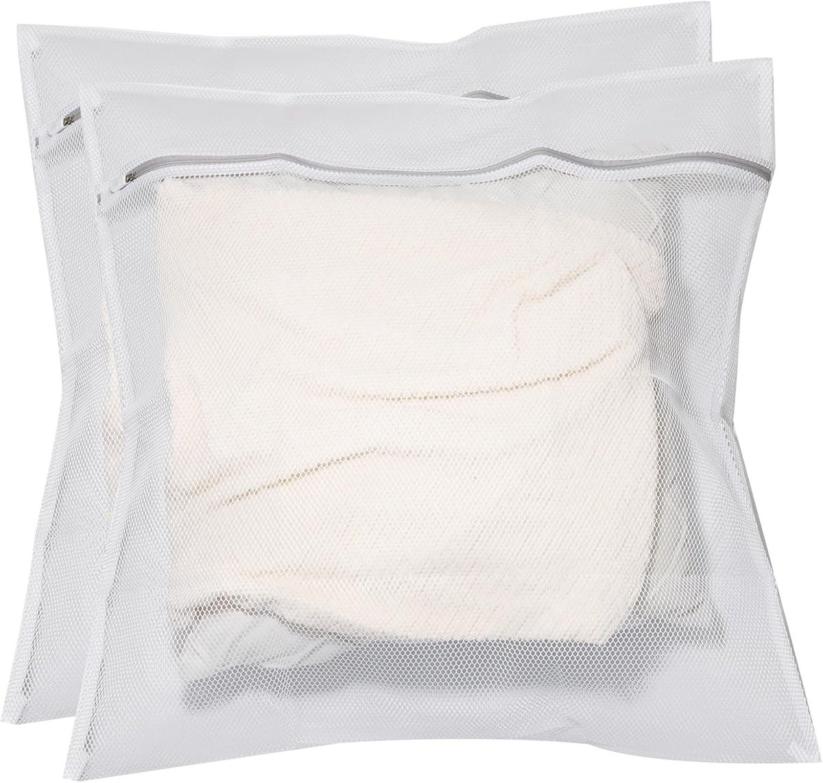 Duurzame waszakken van honingraatmesh voor fijne was, ideaal voor kleding, handdoeken en beddengoed (2 stuks, 60 x 60 cm)