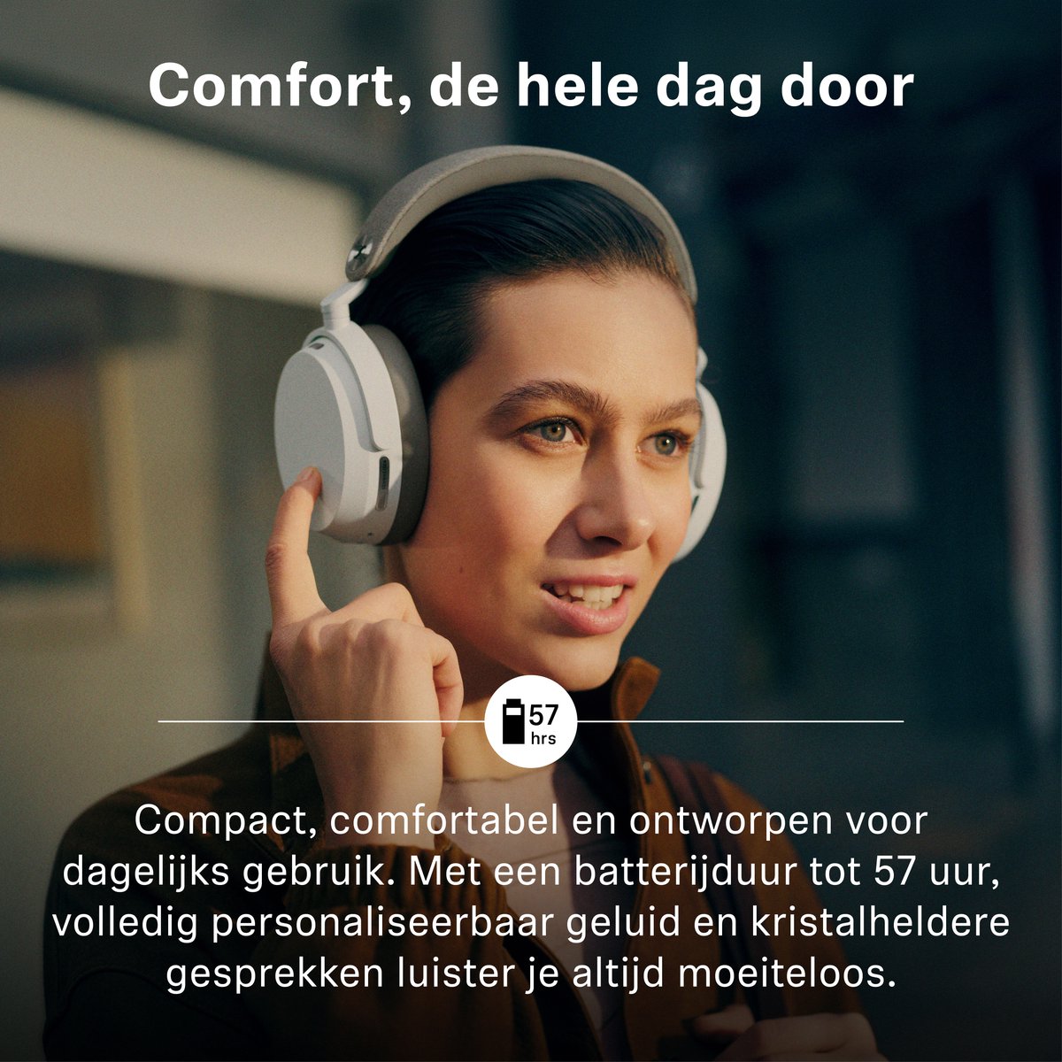 Sennheiser MOMENTUM 5 Wireless White - Draadloze over-ear koptelefoon met Noise Cancelling - Bluetooth - 8 microfoons - Hi Res - Dolby audio thumbnail 5
