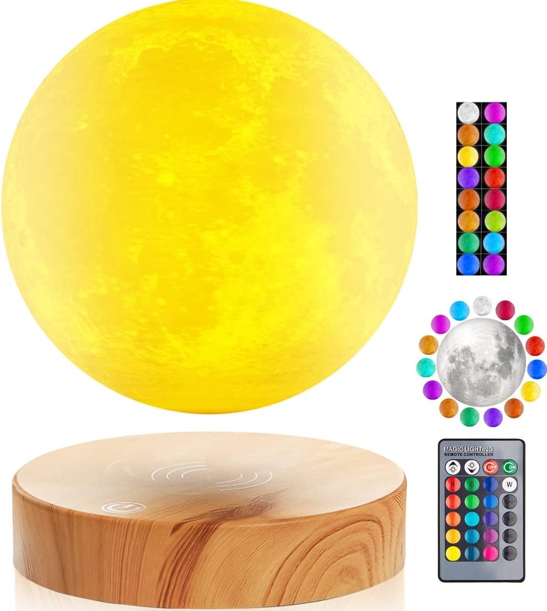 Leviterende Maanlamp - 16 Kleur Maan - 16 cm - LED Nachtlamp met Afstandsbediening - Voor Decoratie en Geschenken