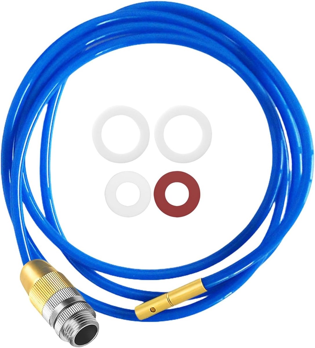 Hogedruk Waterbuisreiniger - Blauw - 2 m - Kunststof en Messing - Voor Afvoerreiniging