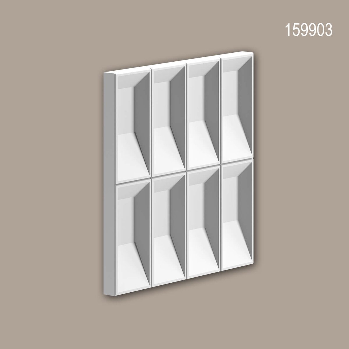 3d muurpaneel Profhome 159903 Muurbekleding Akoestisch paneel Decorative element modern design wit 41,6 x 41,6 cm