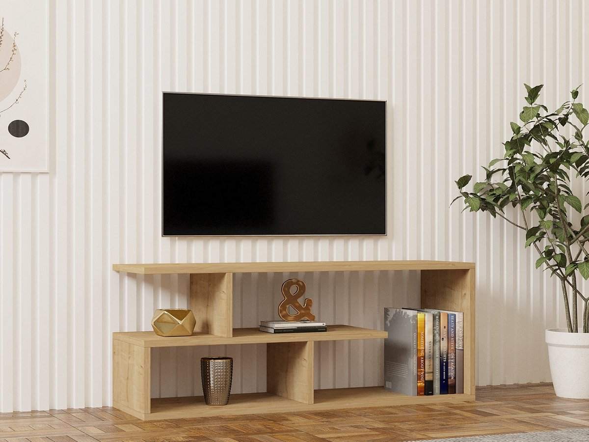 Skye Decor , Tv-standaard, Cafu - Sapphire, Gemelamineerde spaanplaat, Saffier, 100 x 29,6 x 40 cm