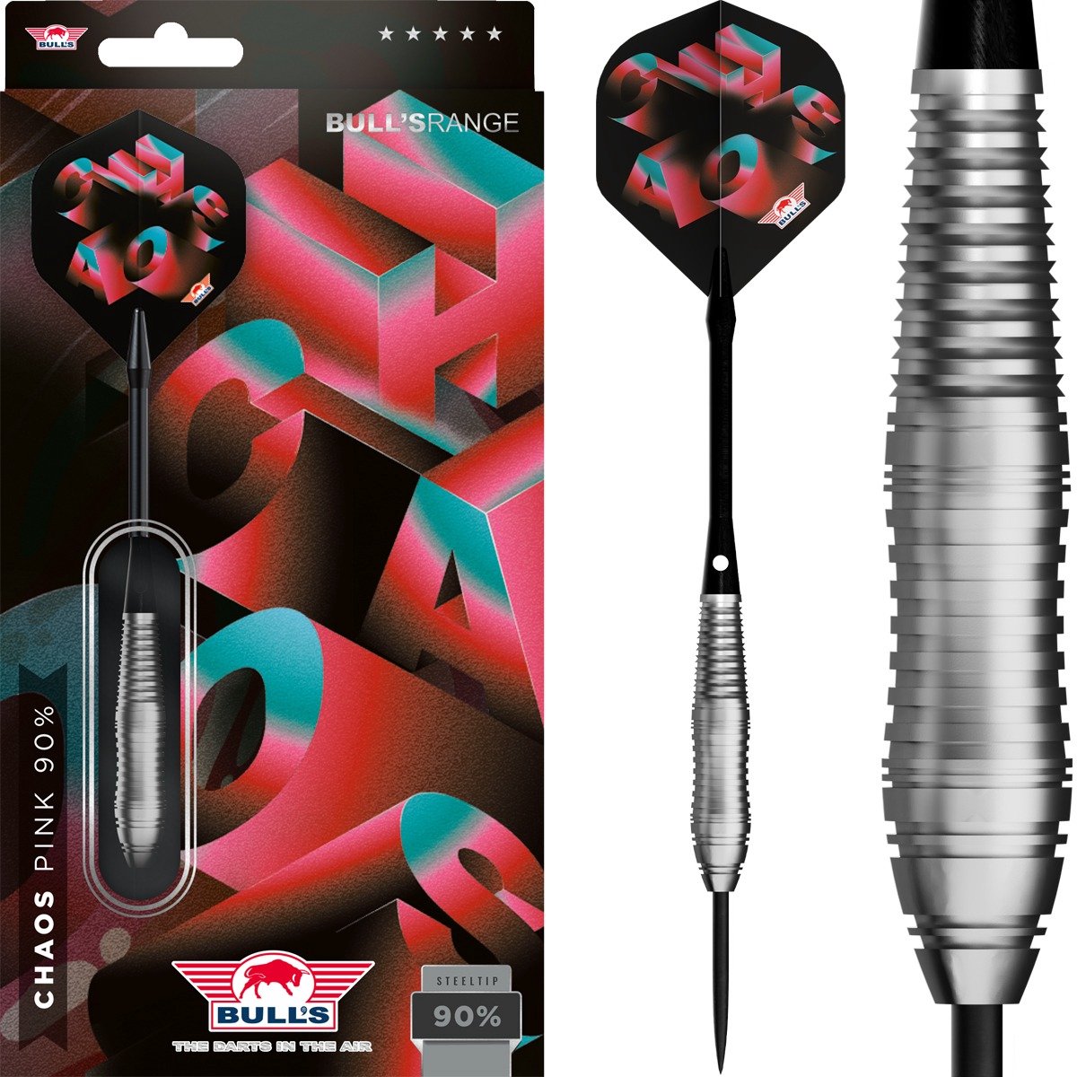 Bull's Chaos Pink 90% - Dartpijlen