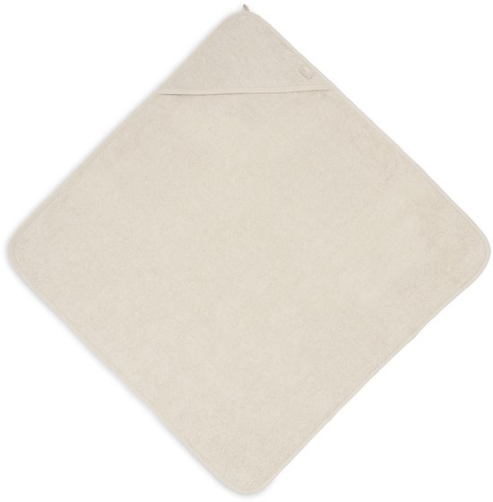 Cape de bain beige Jollein, 75x75cm, avec capuche.
