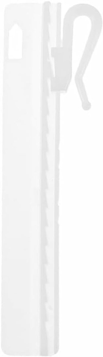 Gordijn runners voor u rail - Wit - 9,5 x 1,5 x 1 cm - Verstelbaar - Voor Diverse Gordijnen