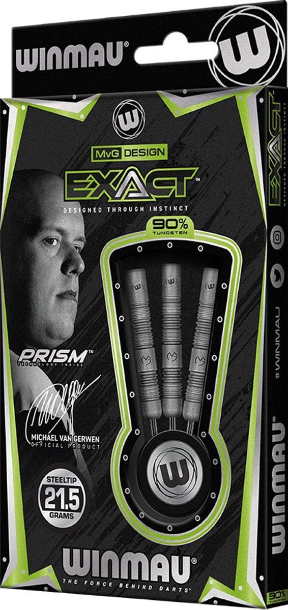 WINMAU - Michael van Gerwen MvG Exact: Steeltip Tungsten Dartpijlen Professioneel - 25g van Winmau — afbeelding 4